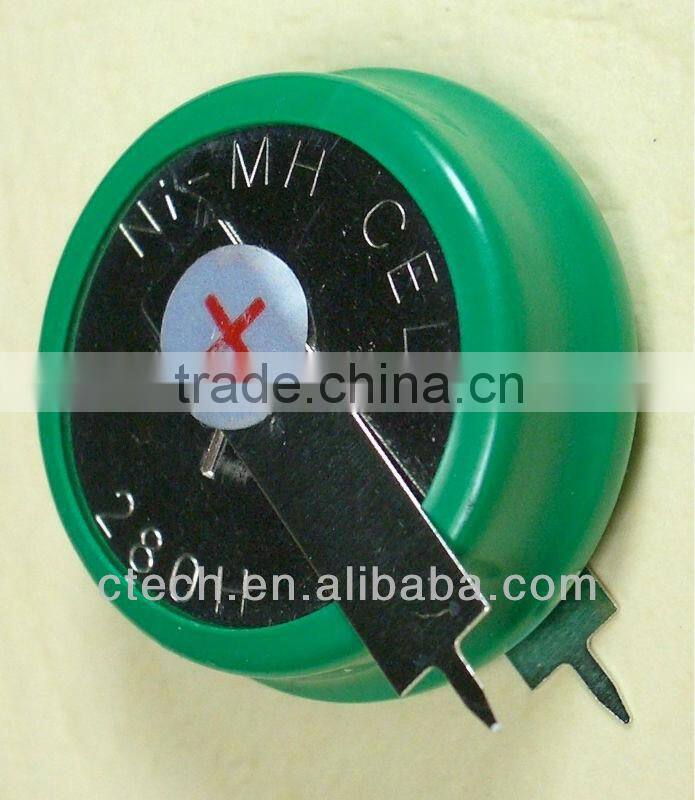 Nimh button cell battery 280h 1.2v rechargeable 330 mah Nimh 280H