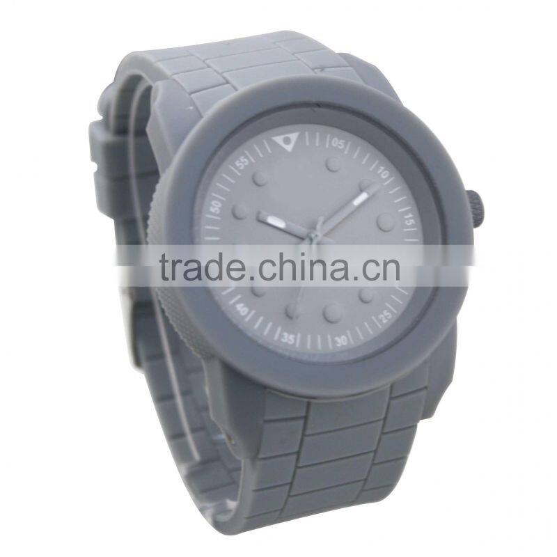 FT1303D_GY Gray Silicone strap unisex plastic case quartz movt cheap watch in bulk