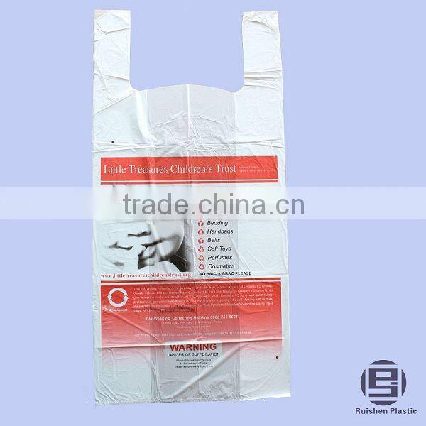 BRC Biodegradable PE Plastic Charity Bag With Printing For Collection