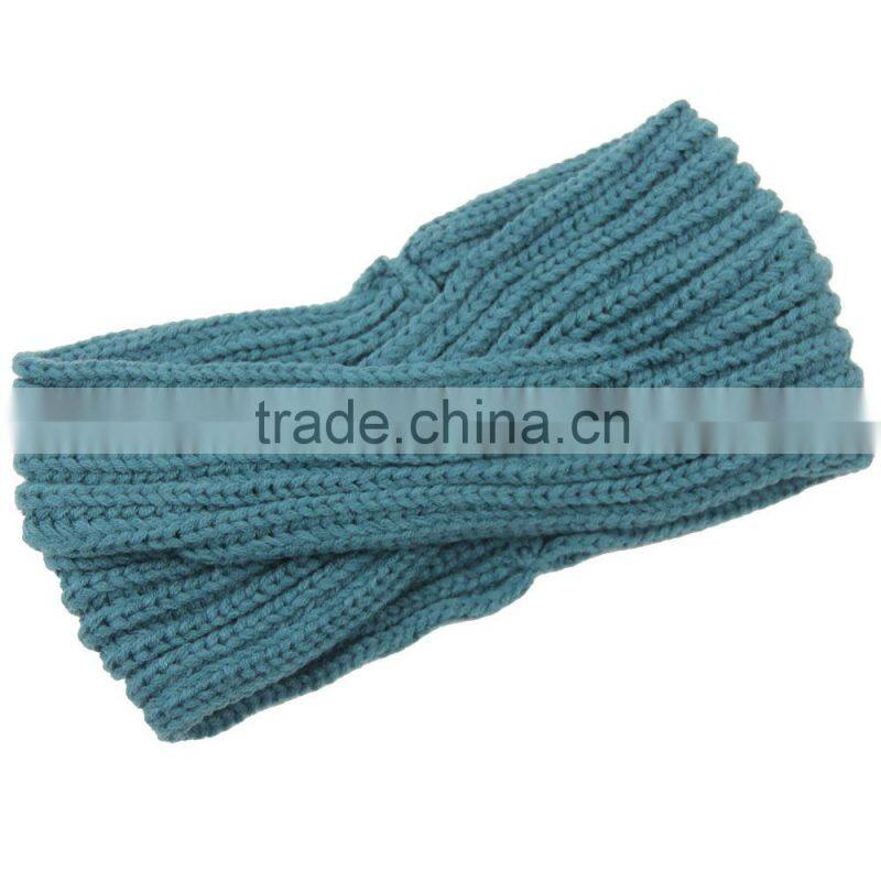 Europe and America Hot Selling Fashion Trendy Lady Girls Plain Sports Knitted Headband