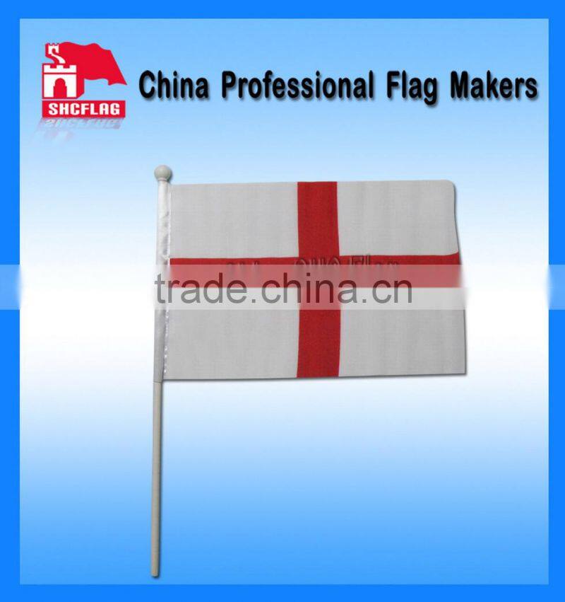 Custom country logo with hand flag promo using