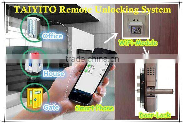 2015 TAIYITO Long Distance Wireless Remote Control Door Lock Network Wireless Door Lock