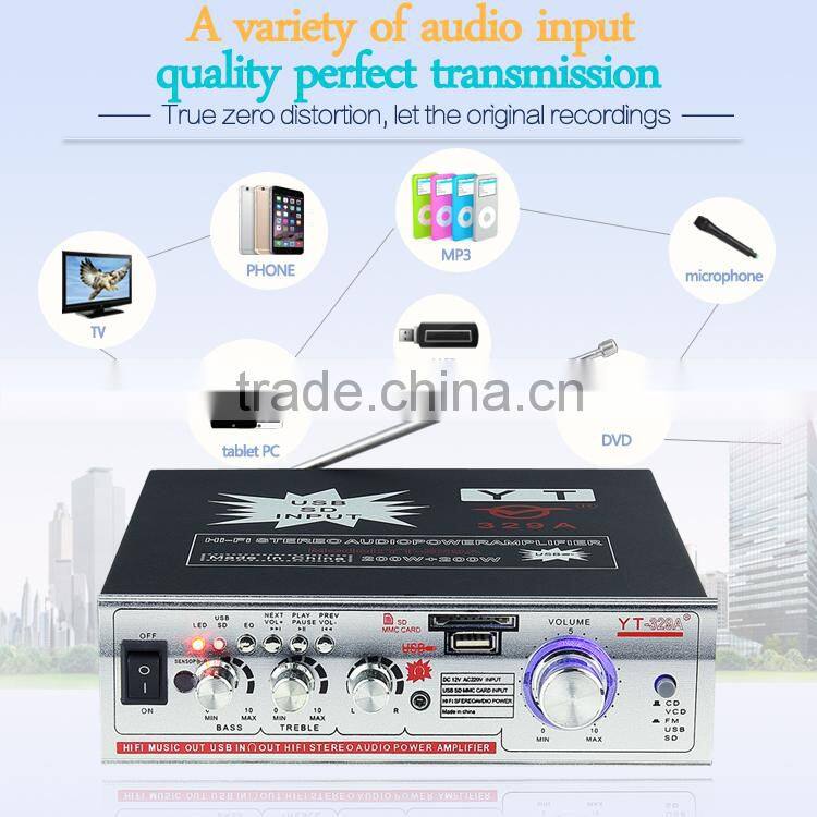 House Appliance Chinese Factory car audio amplifier YT-329A /remote control mp3 player