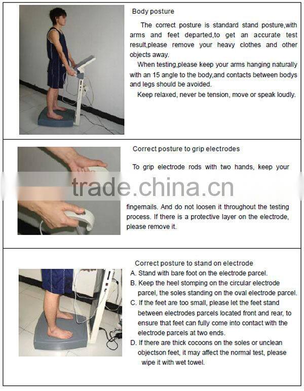 Professional inbodi composition analyzer/body composition analyze equipment/obesity analysis machine with ce
