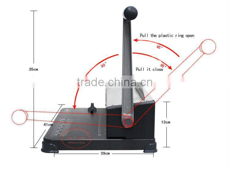 Plastic comb ring binder machine