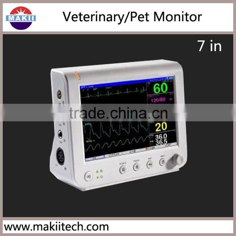 Veterinary diagnostic kit 7" patient moitor for pet and animal