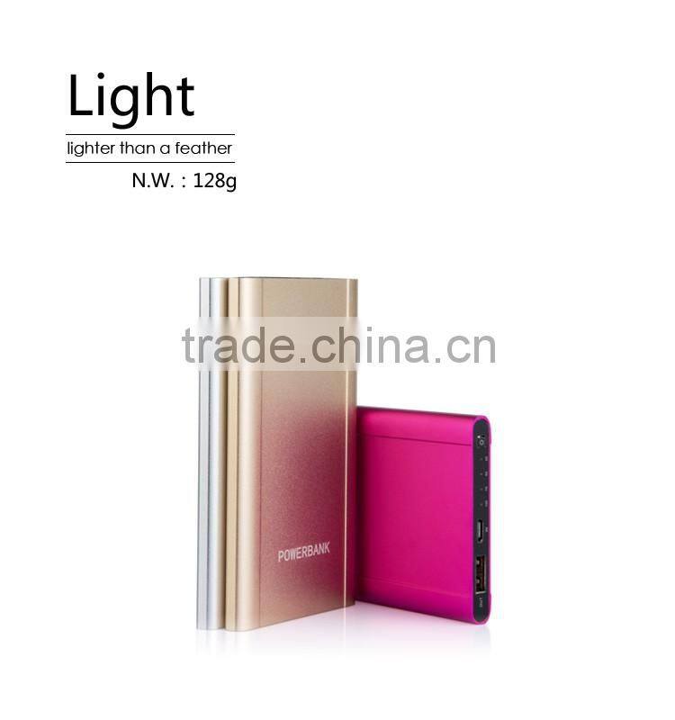 Hot new products for 2016 gift portable power bank ultra thin metal power bank for mobile phone