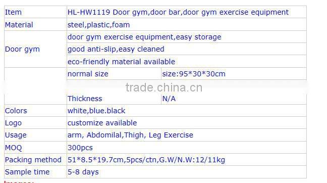 Chin up bar with foam handles, pull up bar, fitness bar