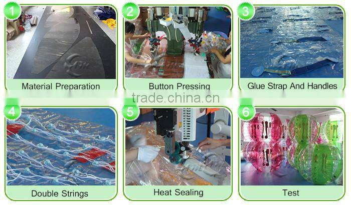 2016 hot sale inflatable human clear bump ball soccer bubble for sale