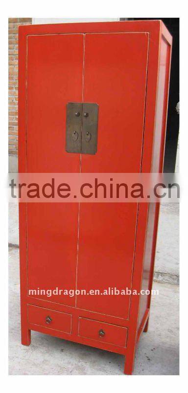 Chinese Antique Cyan Wardrobe / Wedding Cabinet