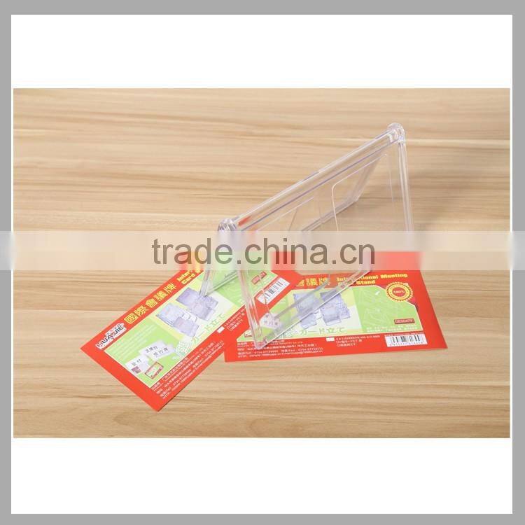 Office gear V shape transprent acrylic stand-up sign holder