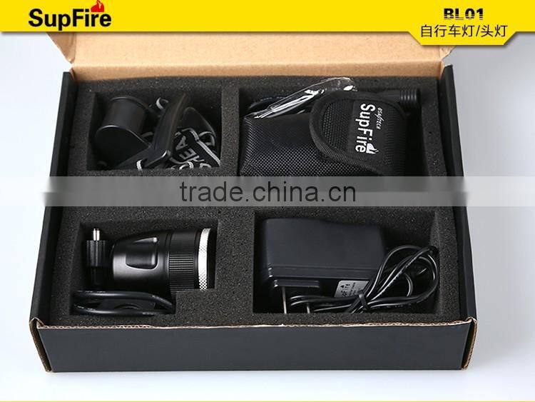 SupFire new model rechargeable waterproof LED headlamp and bicycle light