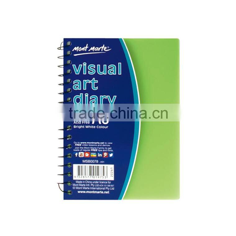 Hot Selling Bright White Colour 120pages 110gsm A6 Visual Art Diary
