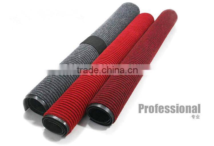 polyester stripe with pvc backing from china carpet factory