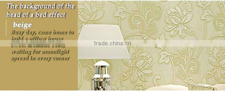 PVC waterproof deep embossed wallpaper for living room