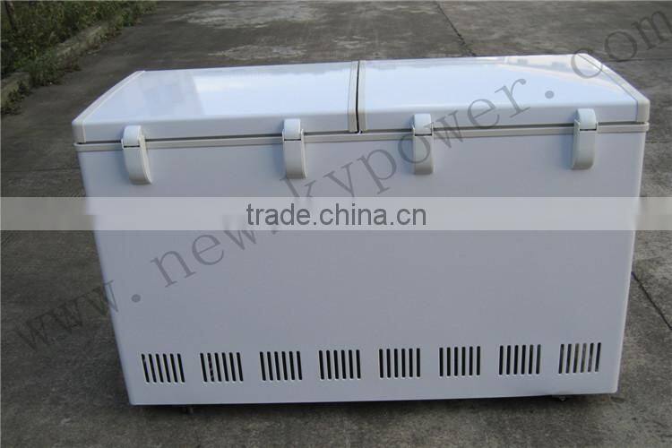 318L customized island freezer solar freezer 12v dc freezer compressor