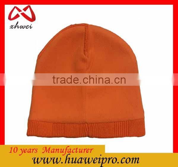 Custom Logo Winter Beanie Hat Womem Chunky Knit Warm 100% Cotton Beanie Cap