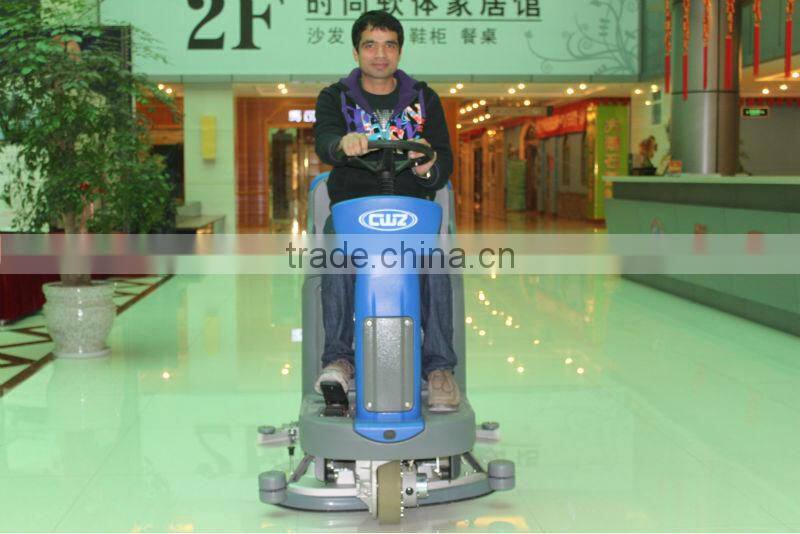 Wide Cleaning Path Double Brush Floor Scrubber Drier Machine