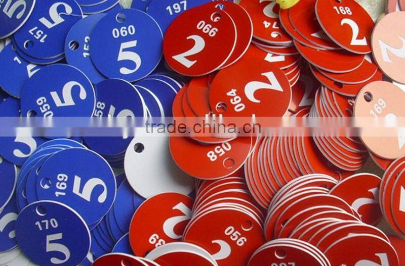 Engraving Color Number Key Tags For Gym Lockers