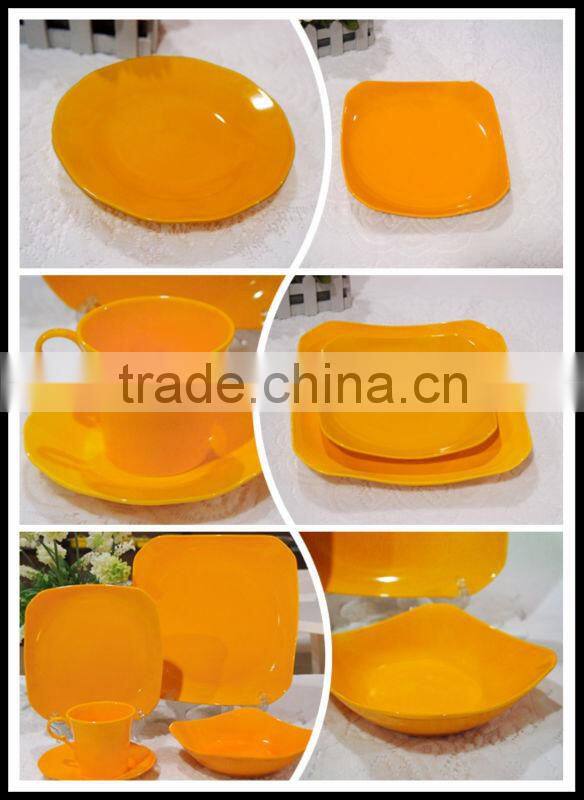 Porcelain galzed square 30 pcs dinner set