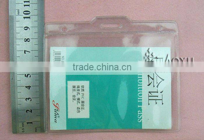 transparent soft pvc id card holder