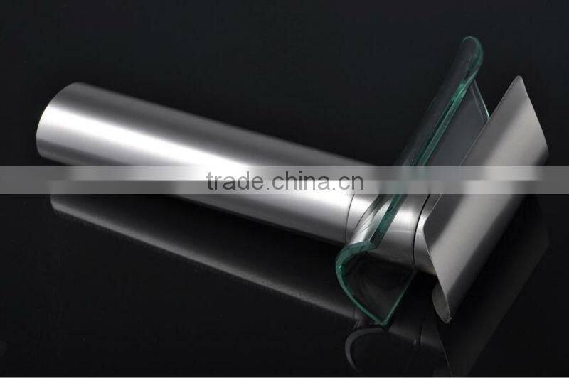 Glass Waterfall Bathroom Basin Tap With Brushed Nickel (Tall) QH0814HS