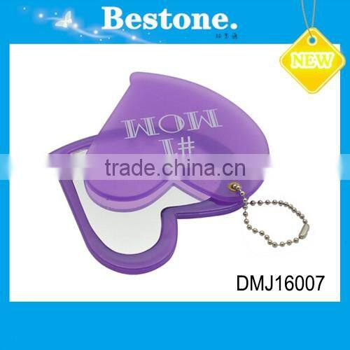 New style heart shape cheap folding pocket mirror