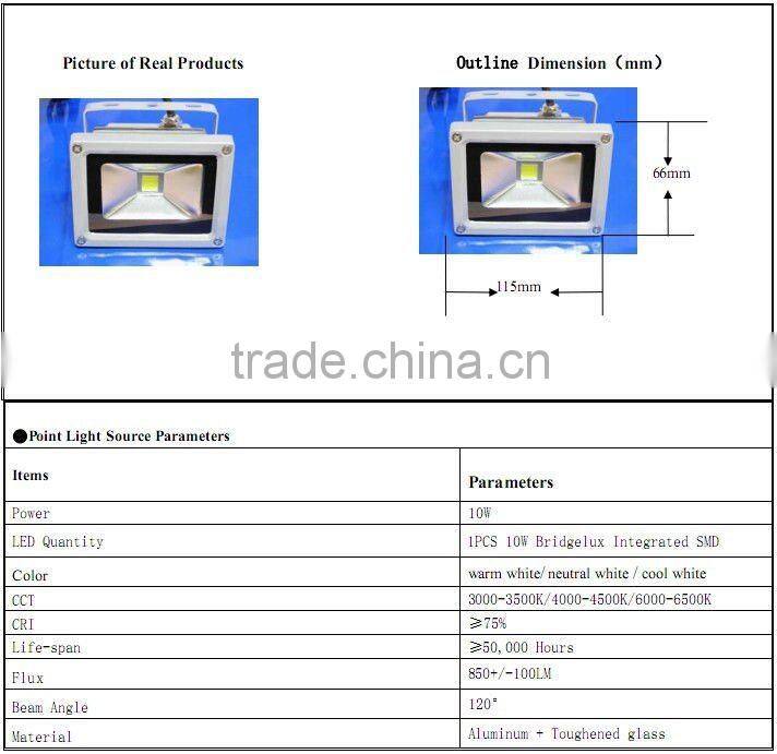 Bridgelux IP65 Outdoor led flood light led projector 220v lamp 90-264V/12V/Motion Sensor/RGB CE/RoHS/UL