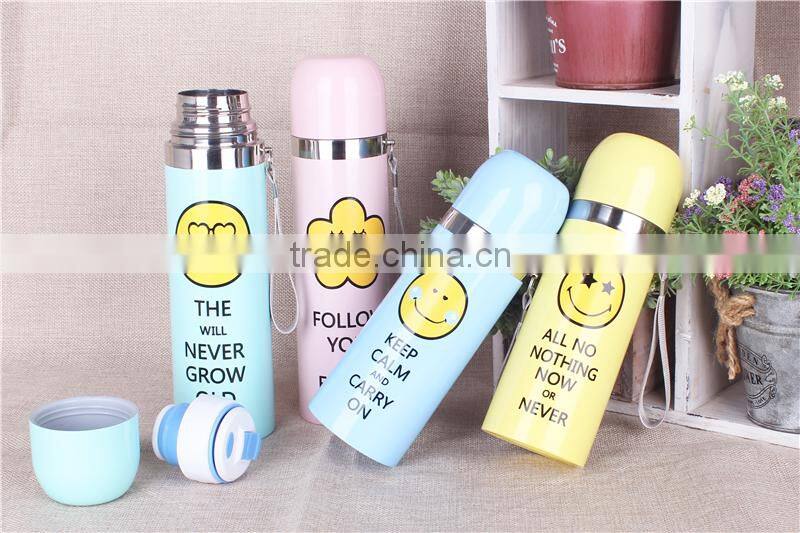 low MOQ OEM stainless steel water vacuum flask thermos mug with good quality 350ML/500ML
