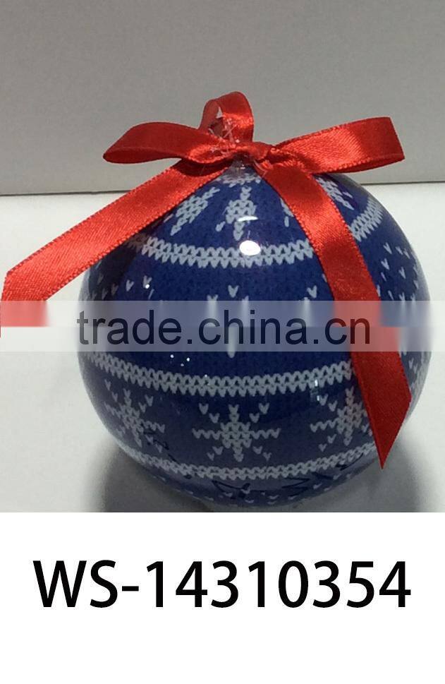 Plastic Snowflake Design Christmas Ball with Logo