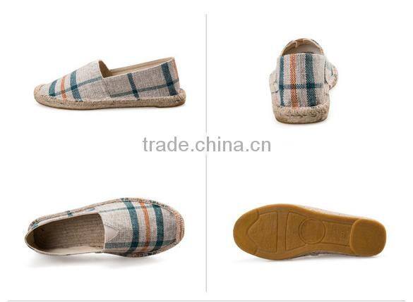 Vintage unisex casual shoes , cottpn hemp material rubber sole shoes