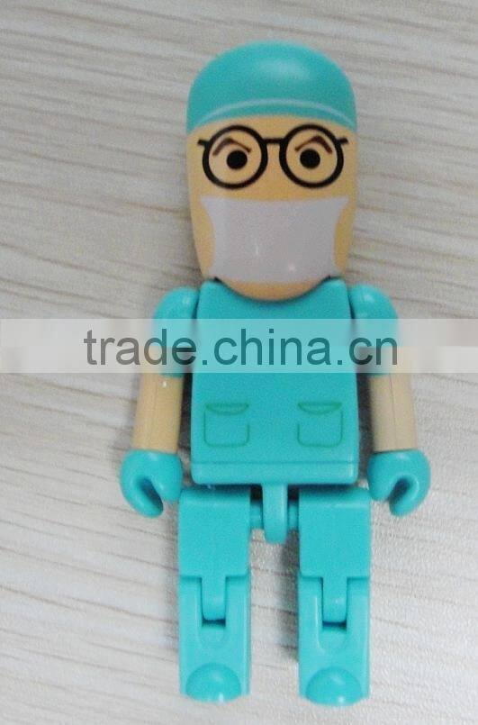 ABS plastic material custom logo printing dental dentist human shape usb flash pen drive