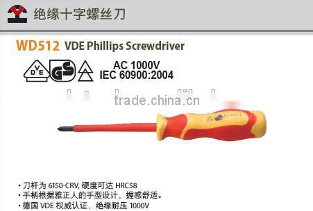 Insulated VDE Screwdriver, Phillips screwdriver