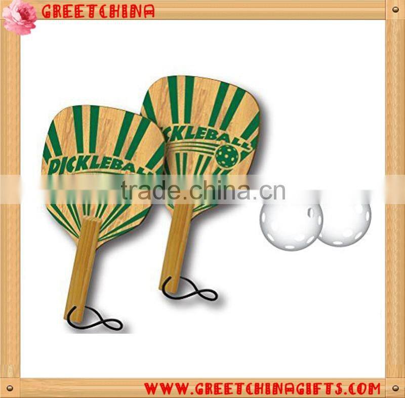 Wood and carbon pickleball paddle racket