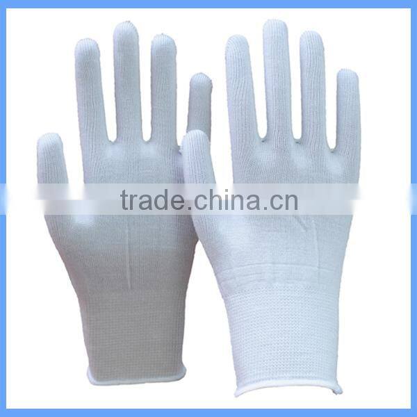 High Quality White Nylon Gloves Seamless Knit Hand Protection