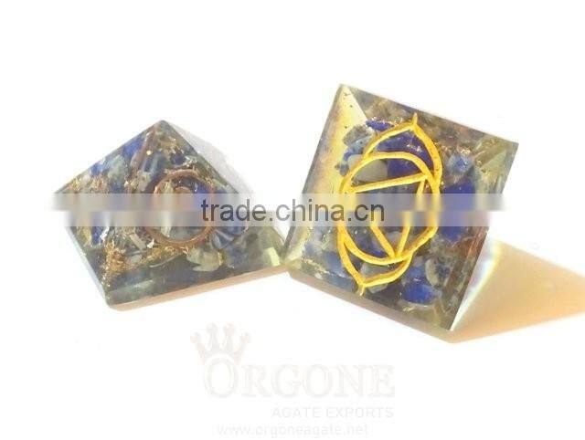 Orgone Engraved Throat Chakra Oval : Exporter Orgonite Chakra Oval