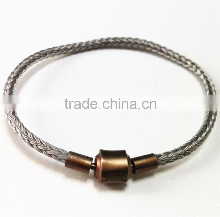 2016 trendy 5.5 mm diameter stainless steel leather string rope for jewelries