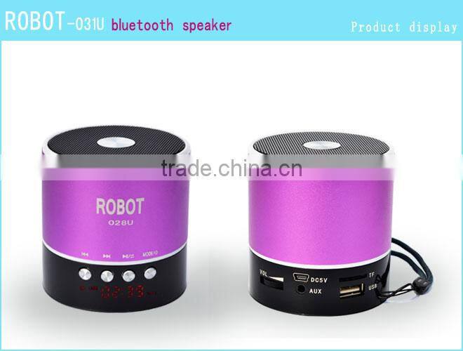 Robot-031u Good Quality Compatible Micro SD/TF Mini Bluetooth Speaker,Mini Bluetooth Speaker With FM Radio
