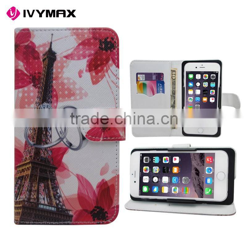 IVYMAX Premium custom printed wallet case, slide type PU Leather universal Wallet Case Stand Cover for all phones