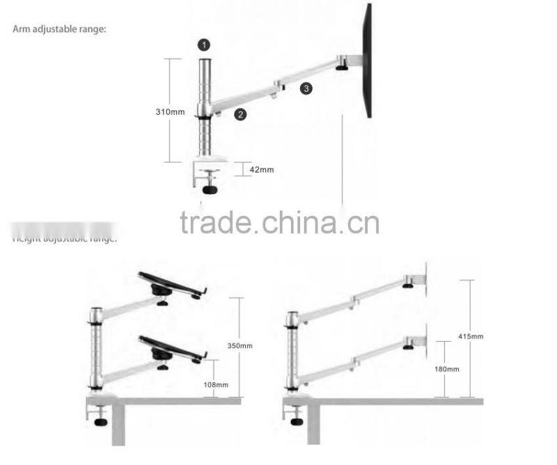 Folding computer bracket portable laptop computer stand