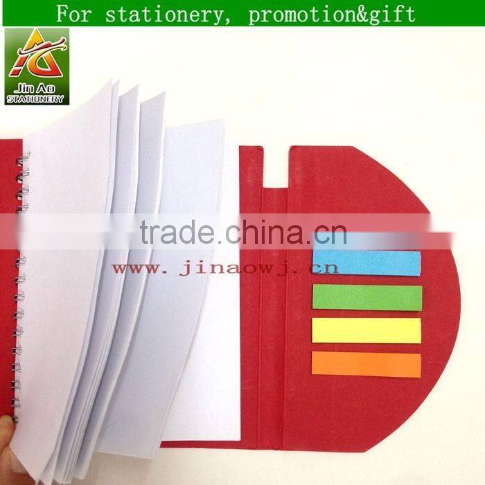 Spiral sticky Note book with flags
