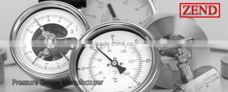 high quality back mounting and bottom mounting stainless steel hydraulic oil filled pressure gauges