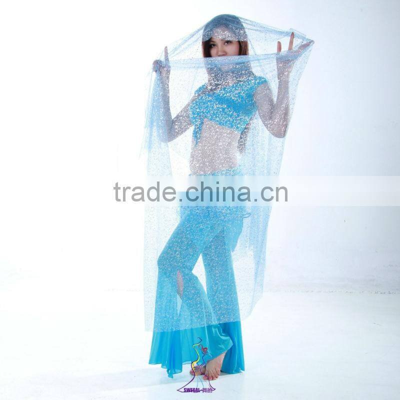 SWEGAL Wholesale belly dance silk veils belly dance fan veils SGBDD13016