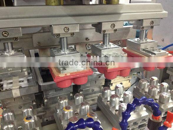 Automatic plastic bottle 4color pad printing machine