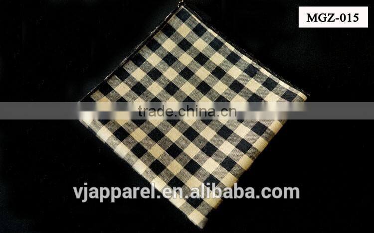 Mens checked Cotton Linen Pocket Square/Handkerchief/Hanky/Hankies/UK