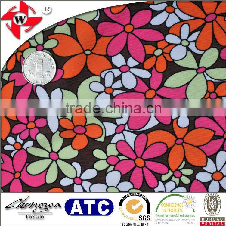 stretch dry fit printing flowers muslim dress fabric