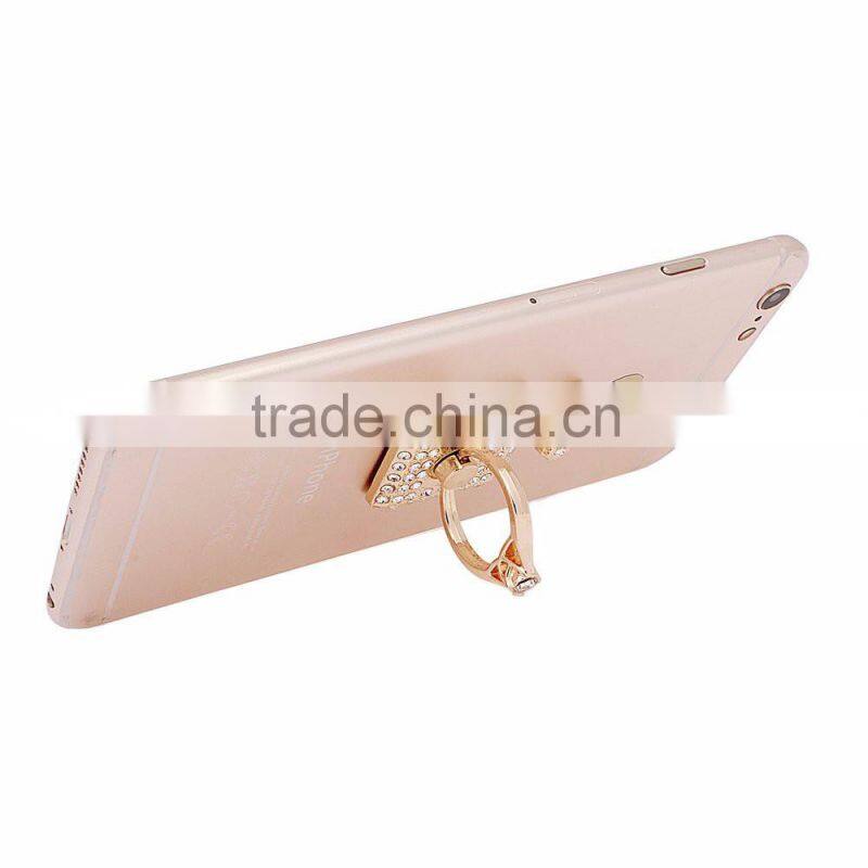 Samco Perfume Bottle Design Multi-Angle 360 Degree Rotating Handmade Crystal- 3D Alloy Portablering Ring Holder for Mobile Phone