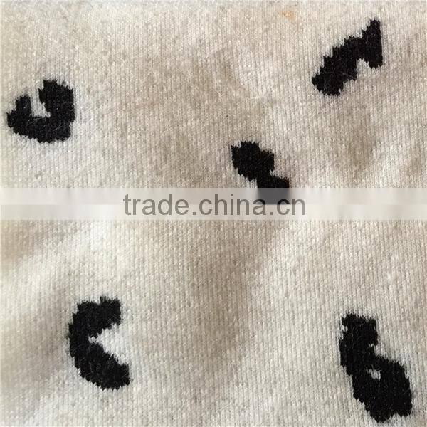 high quality white and black polyester/ acrylic blend faux fur fabric