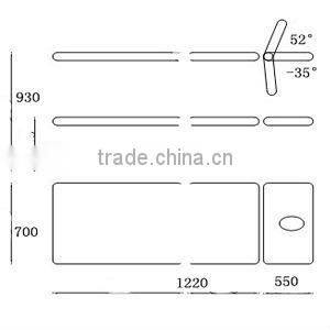 COMFY 2 Section ELX-02 adjustable operate electric Massage Tables