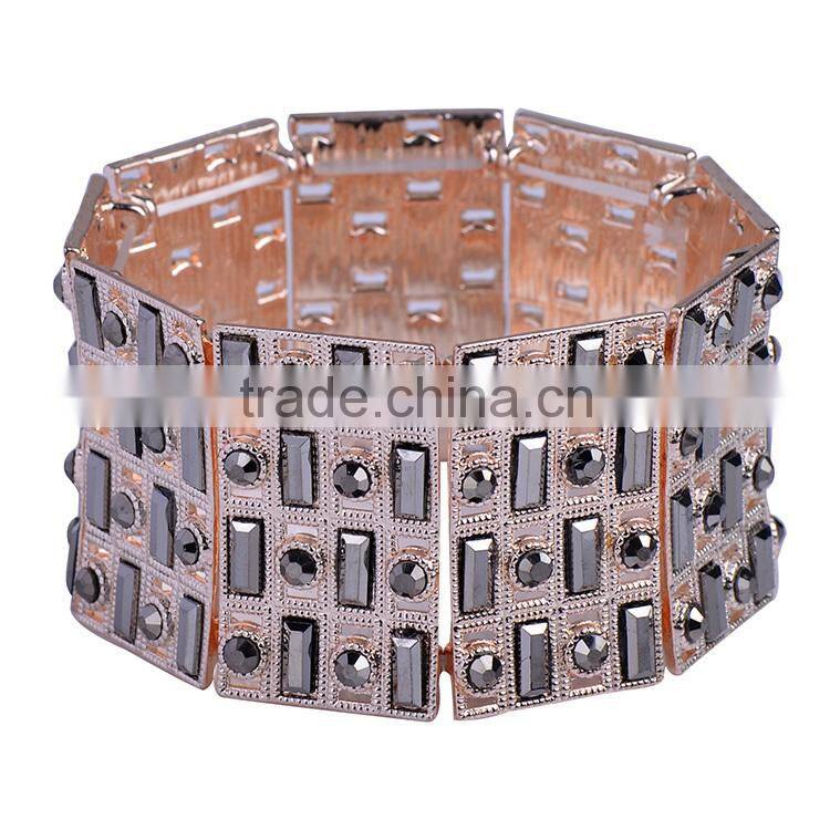 3.5 inch Free sample 2016 new design elastic crystal bracelet